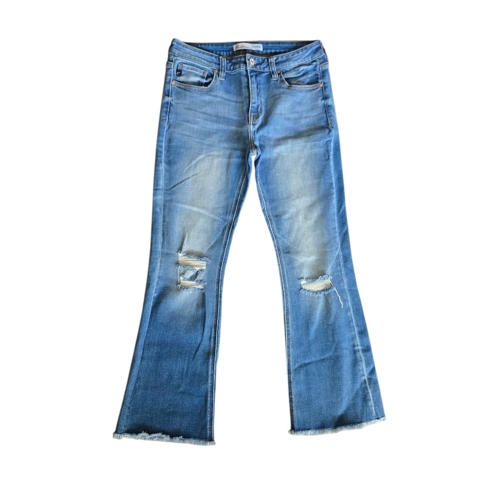 KanCan Women's Distressed Blue Jeans Estilo 28 Denim Bootcut